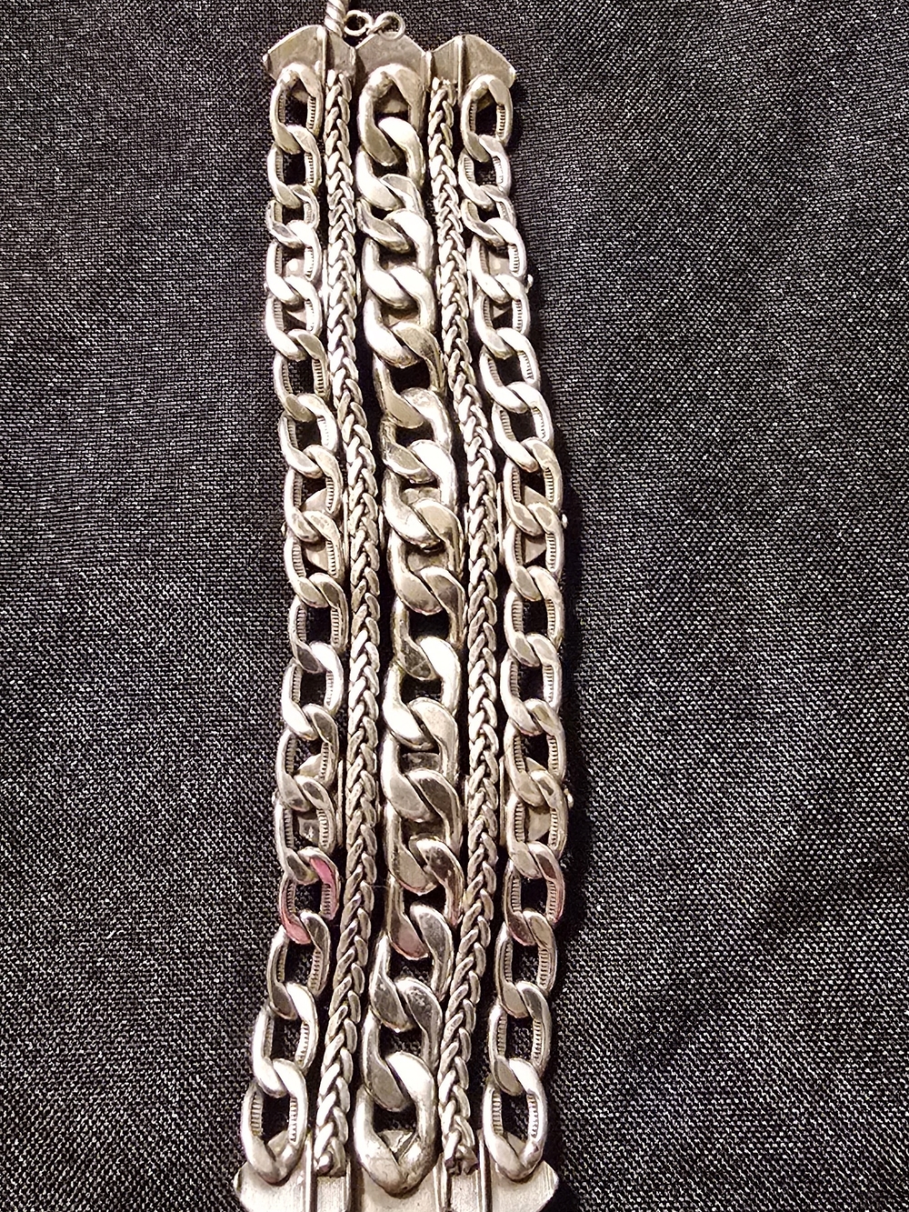 RETIRED VINTAGE Brighton Fortino multistrand rhinestone chain bracelet - Picture 4 of 4
